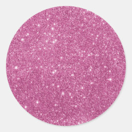 Girly Hot Pink Classic Round Sticker