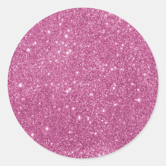 Girly Hot Pink Classic Round Sticker (Voorkant)