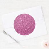 Girly Hot Pink Classic Round Sticker (Envelop)