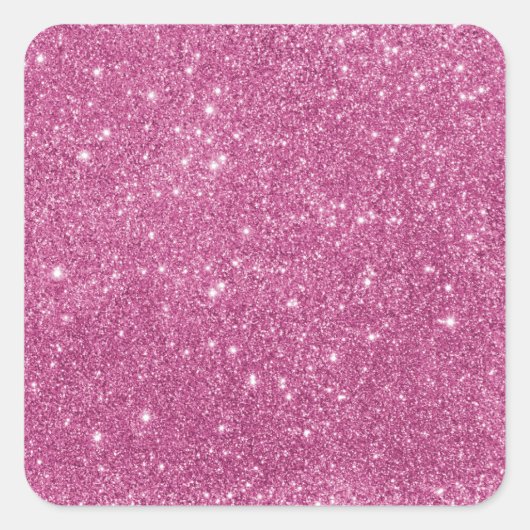 Girly Hot Pink Classic Square Sticker (Voorkant)
