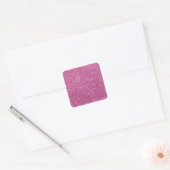 Girly Hot Pink Classic Square Sticker (Envelop)