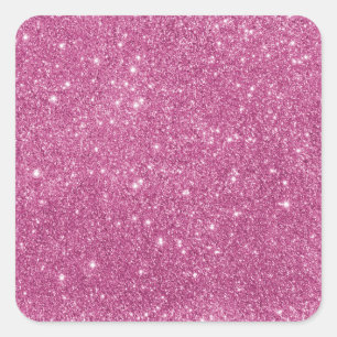 Girly Hot Pink Classic Square Sticker