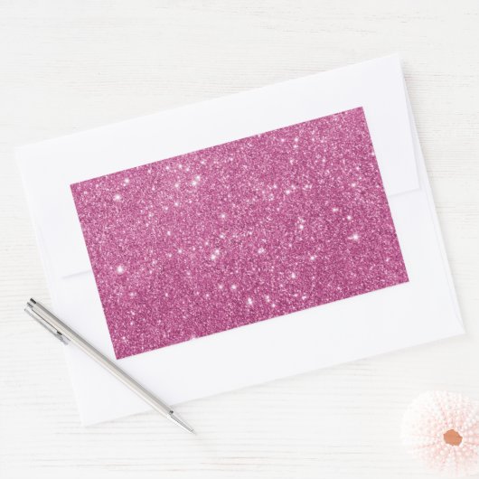 Girly Hot Pink Classic Square Sticker (Envelop)
