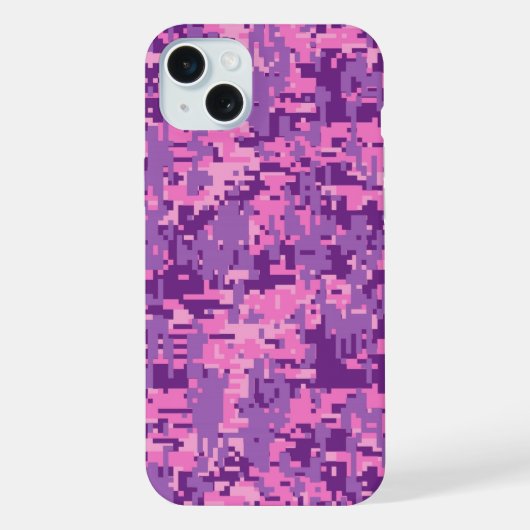 Girly Hot Pink Digital Camo iPhone Hoesje (Achterkant)