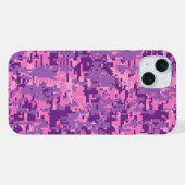 Girly Hot Pink Digital Camo iPhone Hoesje (Achterkant horizontaal)