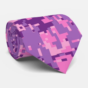 Girly Hot Pink Digital Camo Stropdas