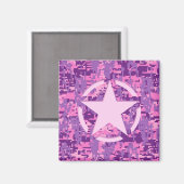 Girly Hot Pink Digital Camouflage Camo Magneet (Voorkant / Achterkant)