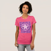 Girly Hot Pink Digital Camouflage Camo T-shirt (Voorkant volledig)