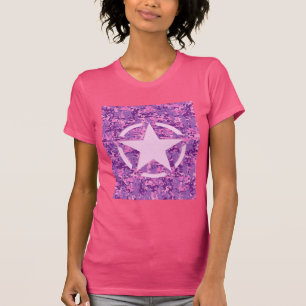 Girly Hot Pink Digital Camouflage Camo T-shirt