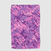 Girly Hot Pink Digital Camouflage op een Golfhanddoek (Voorkant)