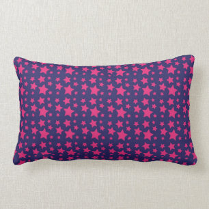 Girly Hot Pink en Paarse Stars Pattern Gifts Kussen