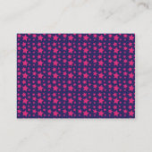Girly Hot Pink en Paarse Stars Pattern Gifts Visitekaartje (Achterkant)