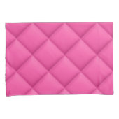 Girly Hot Pink Faux Quilted Diamond Pattern Kussensloop (Voorkant-Rechts)