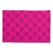 Girly Hot Pink Faux Quilted Diamond Pattern Kussensloop (Achterkant)