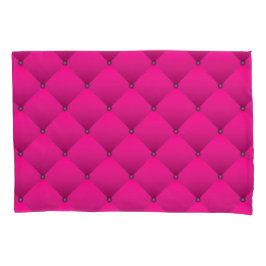 Girly Hot Pink Faux Quilted Diamond Pattern Kussensloop