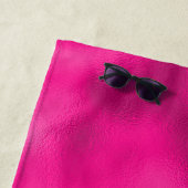 Girly Hot Pink Foil Diamond Sparkle Monogram Naam Strandlaken (In situ)