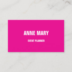 Girly Hot Pink Fuchsia Kleurrijke Event Planner Co Visitekaartje