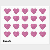 Girly Hot Pink Glitter Hart Sticker (Vel)