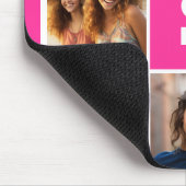 Girly Hot Pink Instagram Photo Collage Monogram Muismat (Hoek)