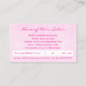 Girly Hot Pink Schaar Salon Afspraak Herinnering Afsprakenkaartje (Achterkant)