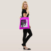 Girly Hot Pink, VANDAAG NIET GENOEMD SATAN-Canvas  Tote Bag (Op model)