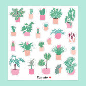 Girly Houseplants Sticker Sheet