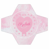 Girly Initiaal Monogram roze Waterverf Heart Voetbal (Enkel)