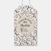 Girly Insects Heart Worm-ing Wishes Verjaardag Cadeaulabel (Voorkant)