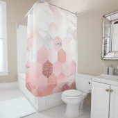 Girly Interieur Design Home Glitter Marmer Douchegordijn (In situ)