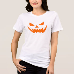 Girly Jack Lantern Pumpkin Face Halloween T-shirt