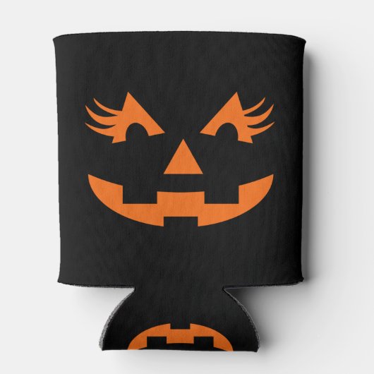 Girly Jack O Lantern Halloween Blikjeskoeler (Achterkant)