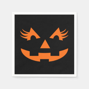 Girly Jack O Lantern Halloween Servet