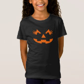 Girly Jack O Lantern Halloween T-shirt (Voorkant)