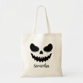 Girly Jack O Lantern Pumpkin Face Tote Bag (Voorkant)