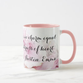 Girly Jane Austen Emma Boek Citaat Roze Roos Bloem Mok
