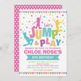 Girly Jump Verjaardagsfeest Bounce House Trampolin Kaart