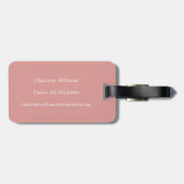 Girly Katten En Cadeaus Patroon Blush Roze Reizen Bagagelabel (Achterkant horizontaal)