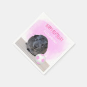 Girly Kind Verjaardag Guinee Varken Roze Voetbal Servet (Hoek)
