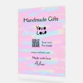 Girly kleine bedrijven handgemaakte geschenken lie acryl bord (Hoek)