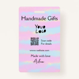 Girly kleine bedrijven handgemaakte geschenken lie badge