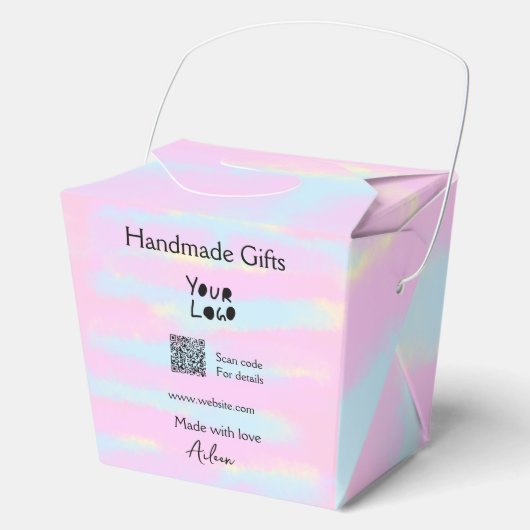 Girly kleine bedrijven handgemaakte geschenken lie bedankdoosjes (Voorkant)