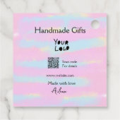 Girly kleine bedrijven handgemaakte geschenken lie bedankjes labels (Achterkant)