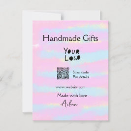 Girly kleine bedrijven handgemaakte geschenken lie briefkaart