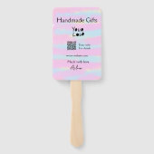 Girly kleine bedrijven handgemaakte geschenken lie handwaaier (Achterkant)