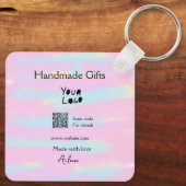 Girly kleine bedrijven handgemaakte geschenken lie sleutelhanger (Achterkant)