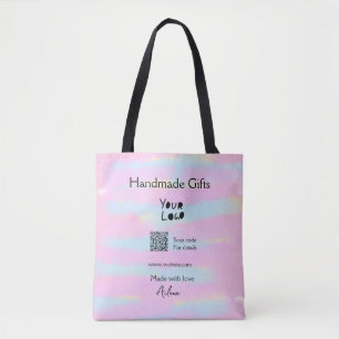 Girly kleine bedrijven handgemaakte geschenken lie tote bag