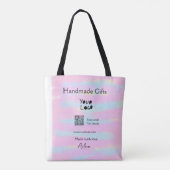 Girly kleine bedrijven handgemaakte geschenken lie tote bag (Achterkant)