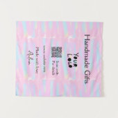 Girly kleine bedrijven handgemaakte geschenken lie wandkleed (Voorkant (horizontaal))