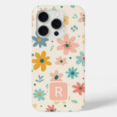 Girly Kleurrijke Bloemen Naadloos Patroon Case-Mate iPhone Case (Achterkant)