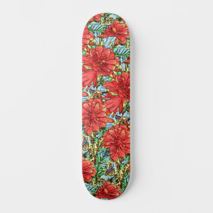Girly Kleurrijke Bloemen Urban Street Art Geïnspir Persoonlijk Skateboard